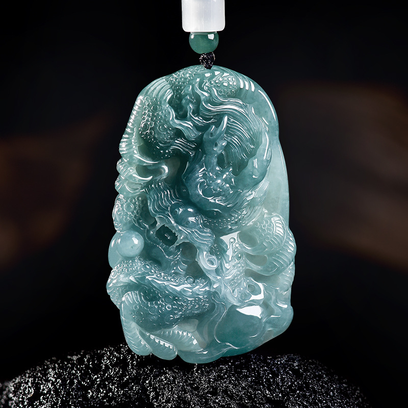 Jewelry & Watches Vitopoulos - Kalung Liontin Naga Giok Burma Alami