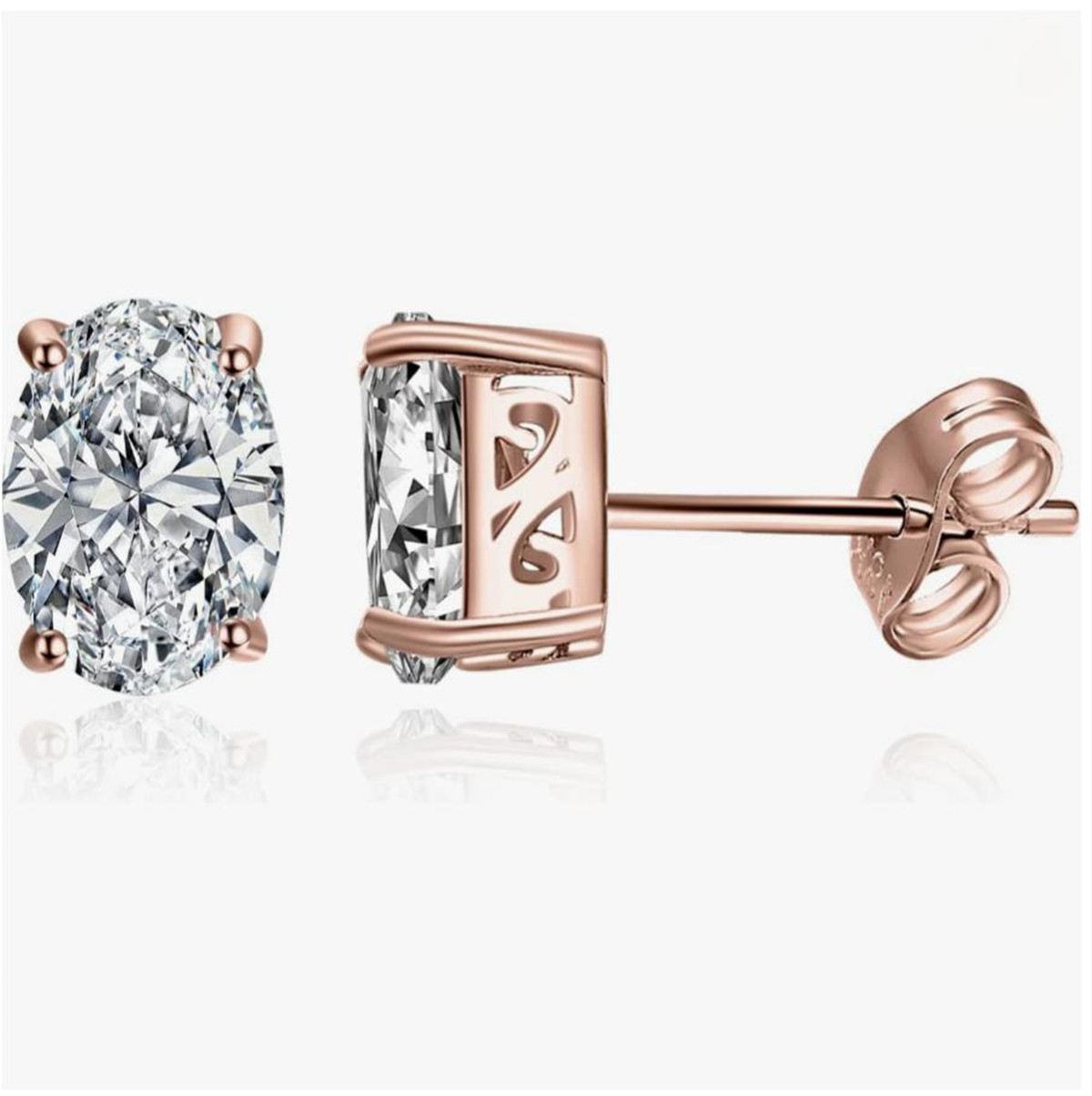 Diamond Stud Earrings - Emas 14K Fisik Emas Asli Laboratorium