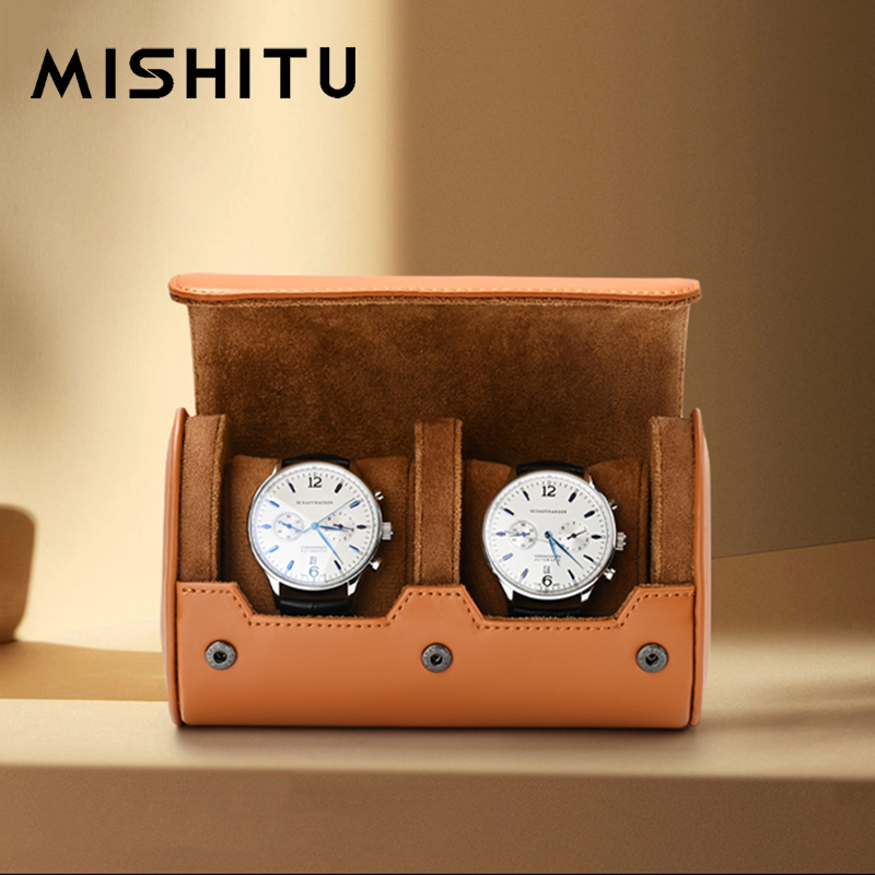 Jewelry Watches Men - MISHITU 1/2/3-Slot Tas Travel Gulungan Penyimpanan