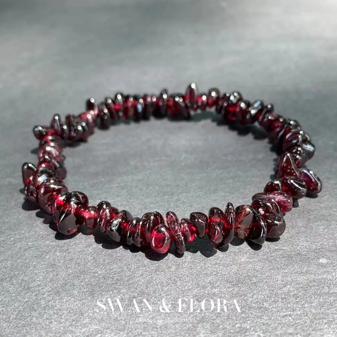 Gemstone Bracelet Healing - Gelang Garnet alami untuk wanita gelang