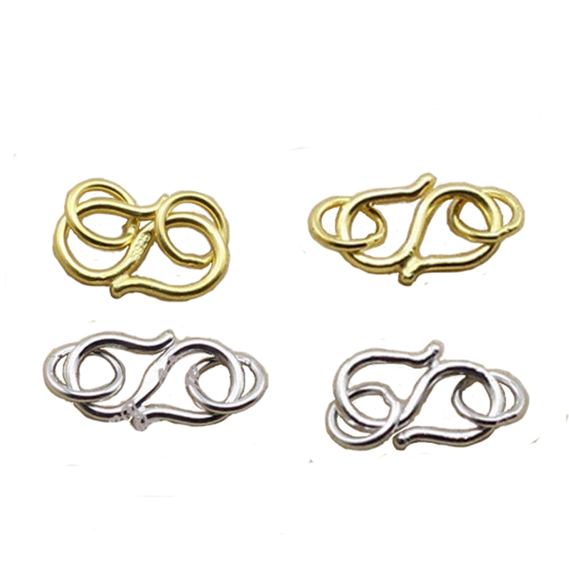 Sterling Silver Ring - 10pcs Pengait Perak Asli 925 untuk