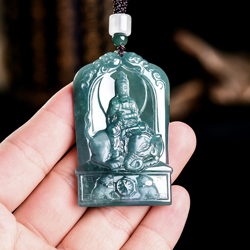 Jewelry & Watches Vitopoulos - Kalung Liontin Guanyin Giok Burma Alami