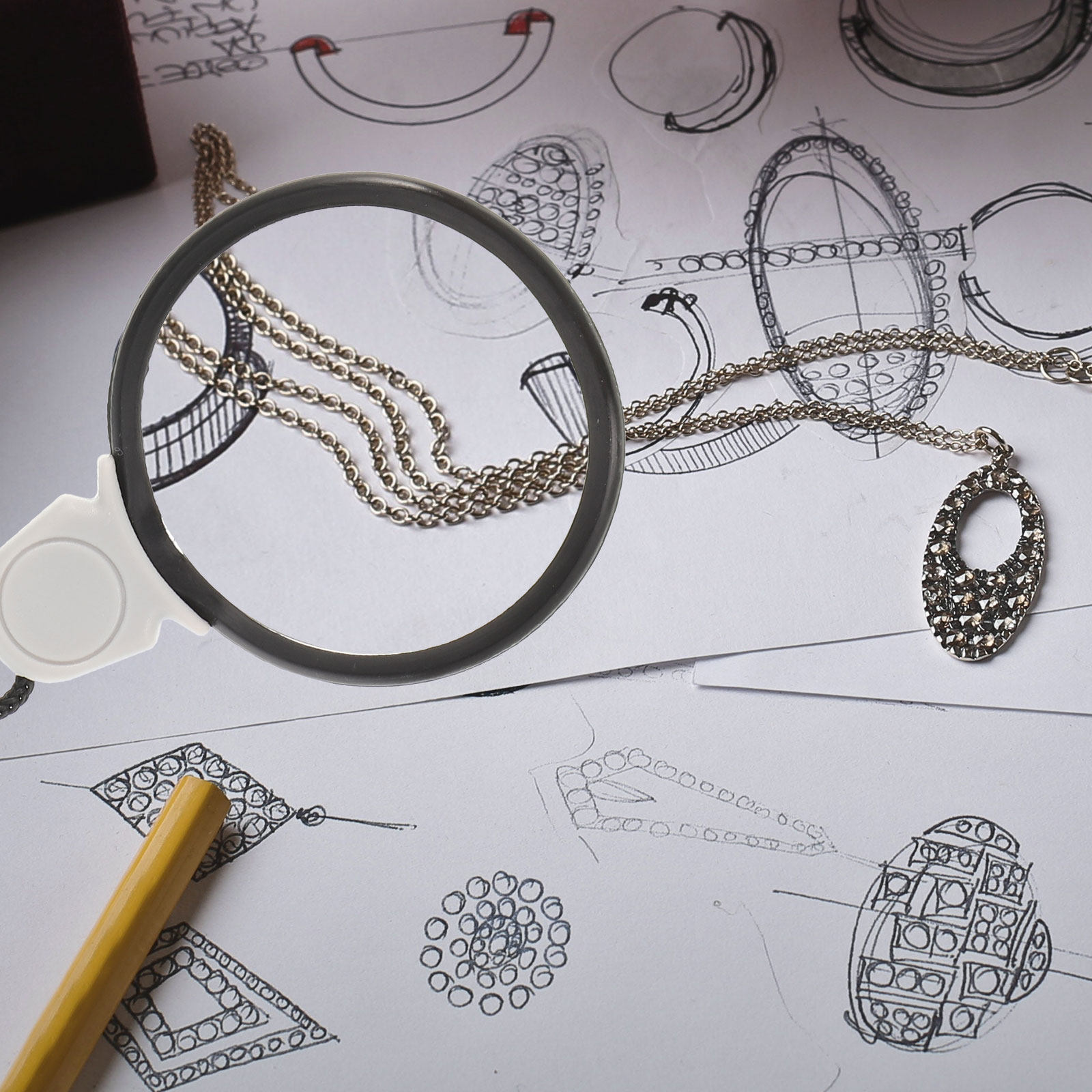 Jewelry Essentials Watches - Kaca Pembesar Kalung Gantung Loupe Rantai