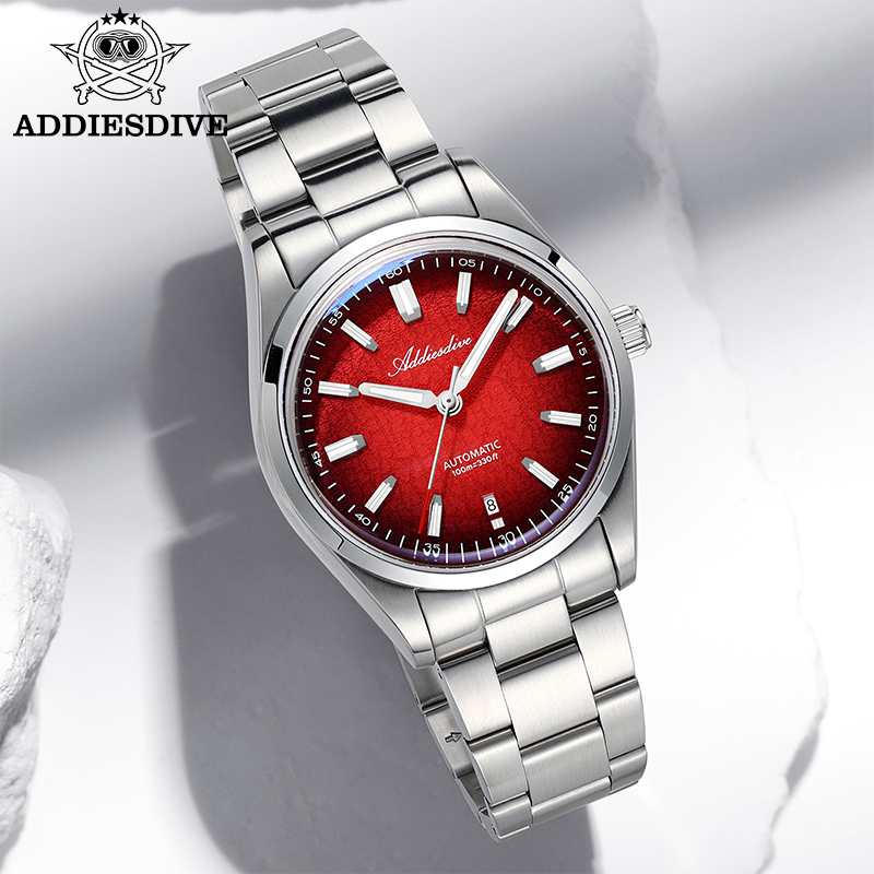 Mens Mechanical Watch - Jam Tangan ADDIESDIVE untuk Hadiah 39mm
