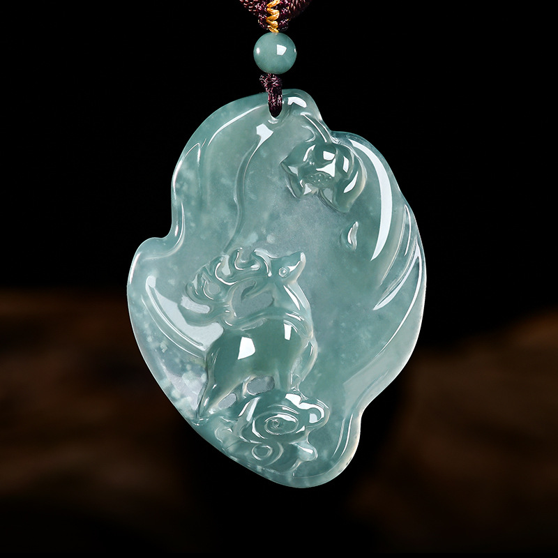 Jewelry & Watches Vitopoulos - Kalung Liontin Rusa Sika Biru Zamrud