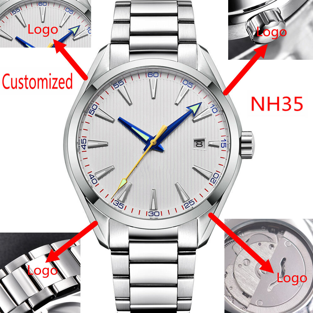 Mens Mechanical Watch - Logo Kustom 41mm Jam Tangan Otomatis