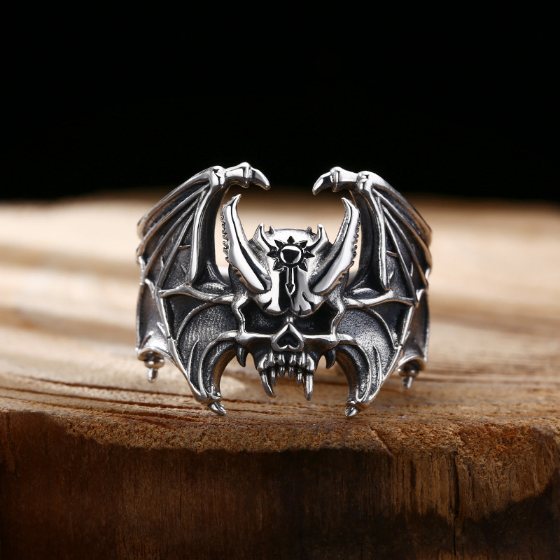 Sterling Silver Ring - Grosir 925 sterling cincin perak, tengkorak