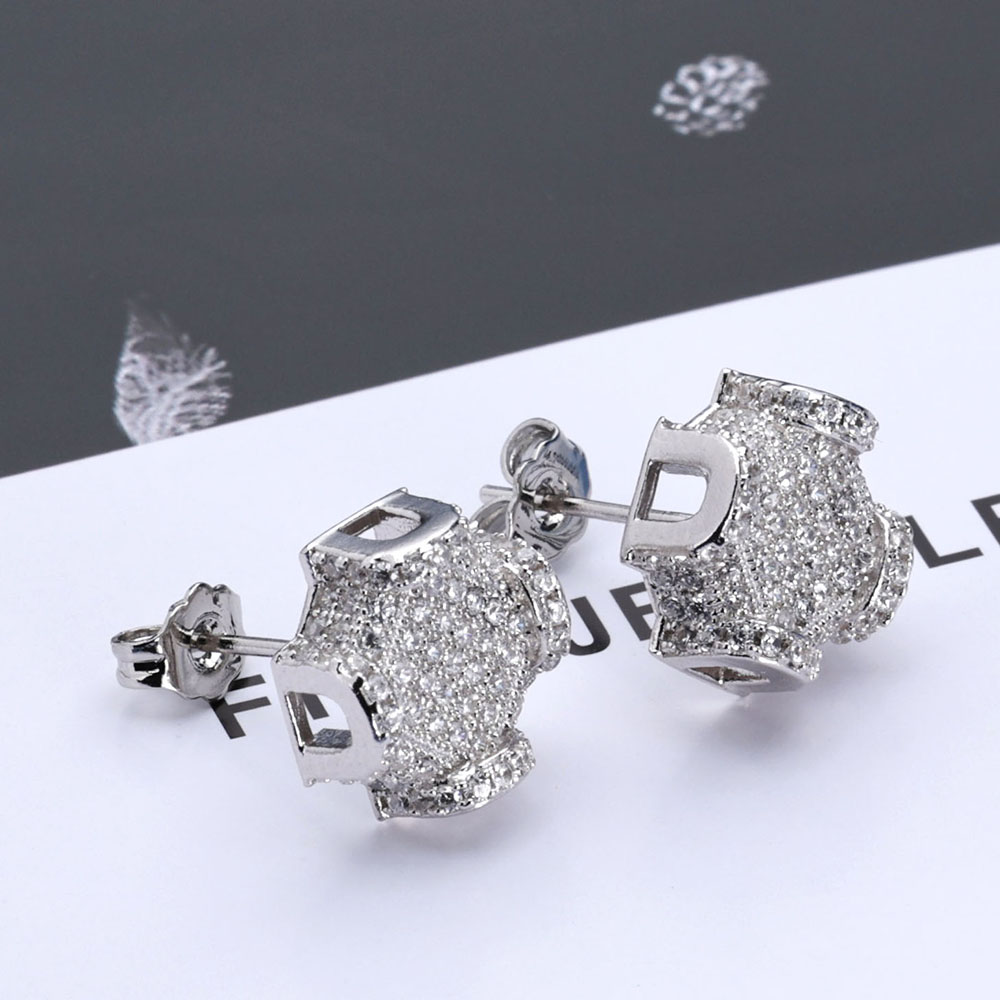 Diamond Stud Earrings - ESKEEM perhiasan halus 12mm es keluar