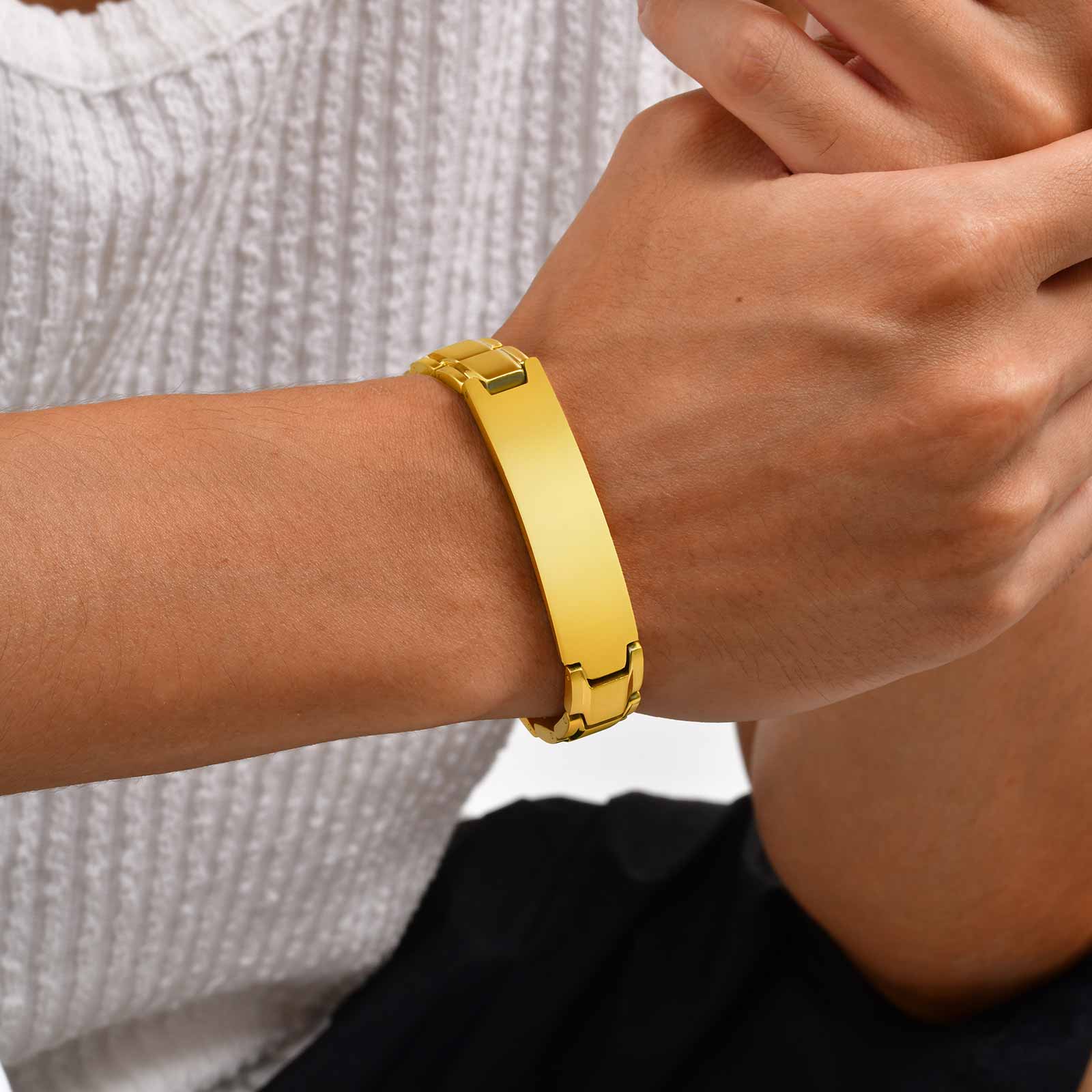 Gelang Ukiran Nama Kustom untu - Jewelry Watches Men ulasan dan harga