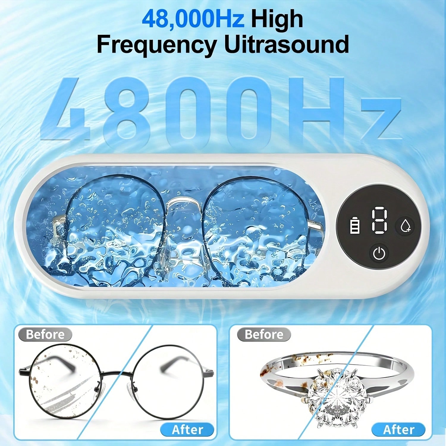 Pembersih Ultrasonik Portabel, - Jewelry Essentials Watches ulasan dan harga