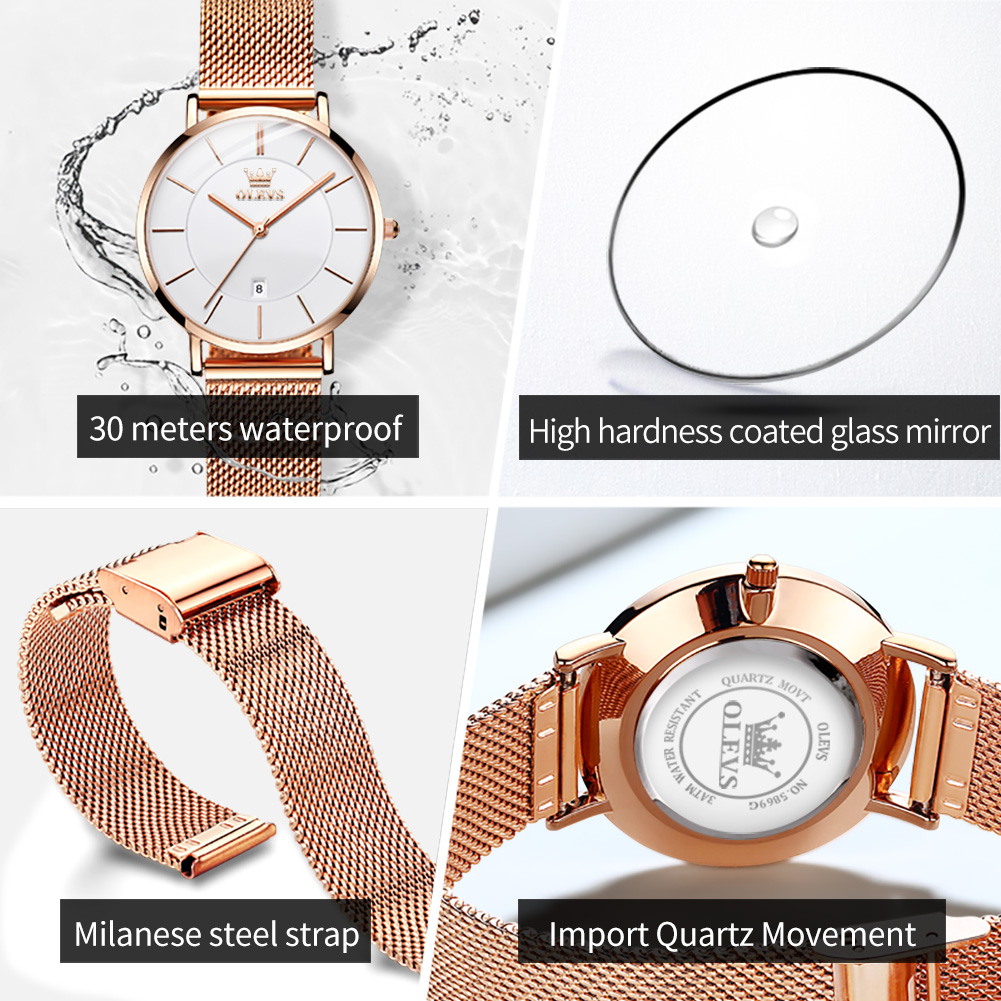 OLEVS Jam Tangan Wanita 5869 J - Jewelry Watch ulasan dan harga