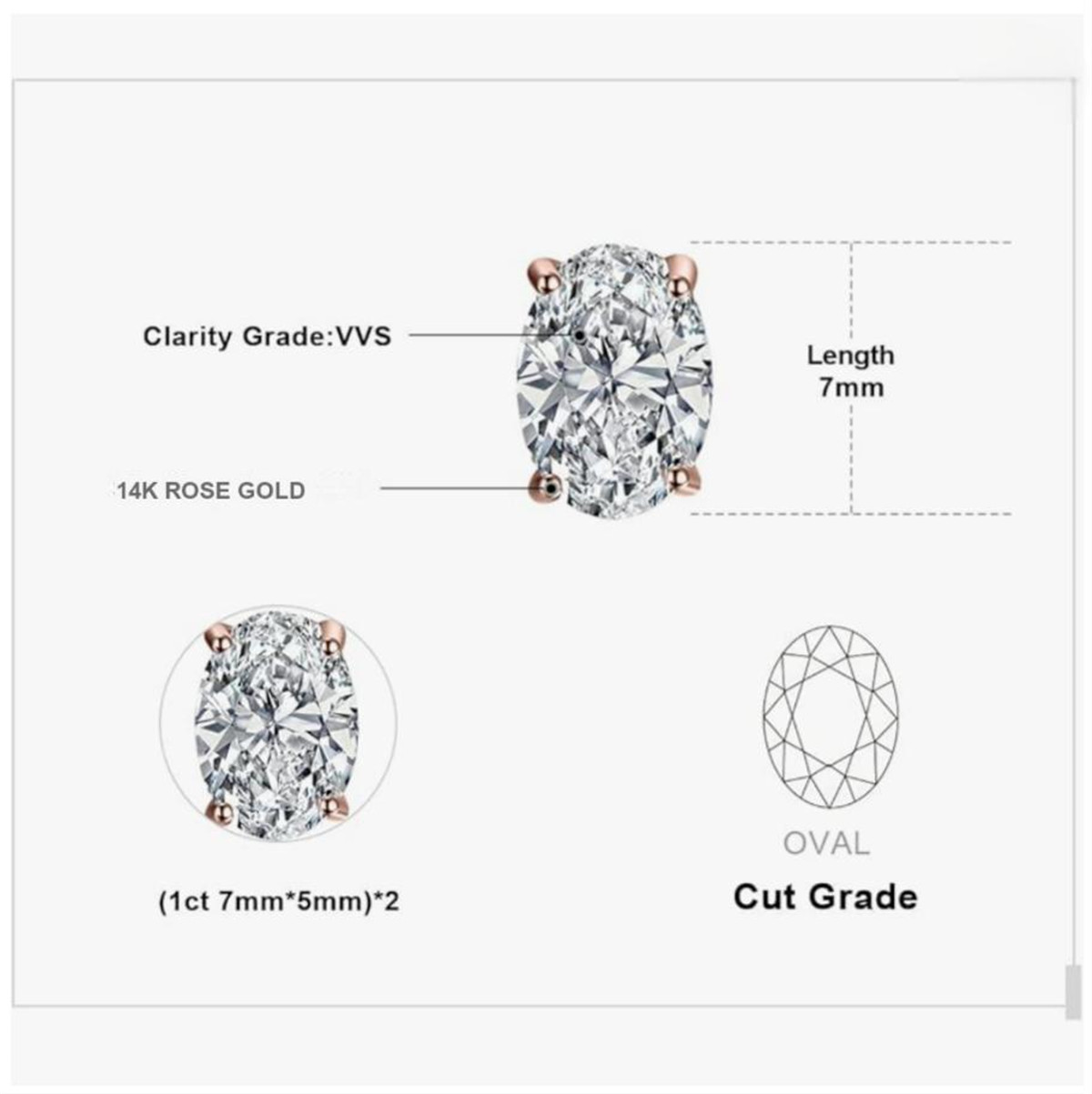 Emas 14K Fisik Emas Asli Labor - Diamond Stud Earrings ulasan dan harga
