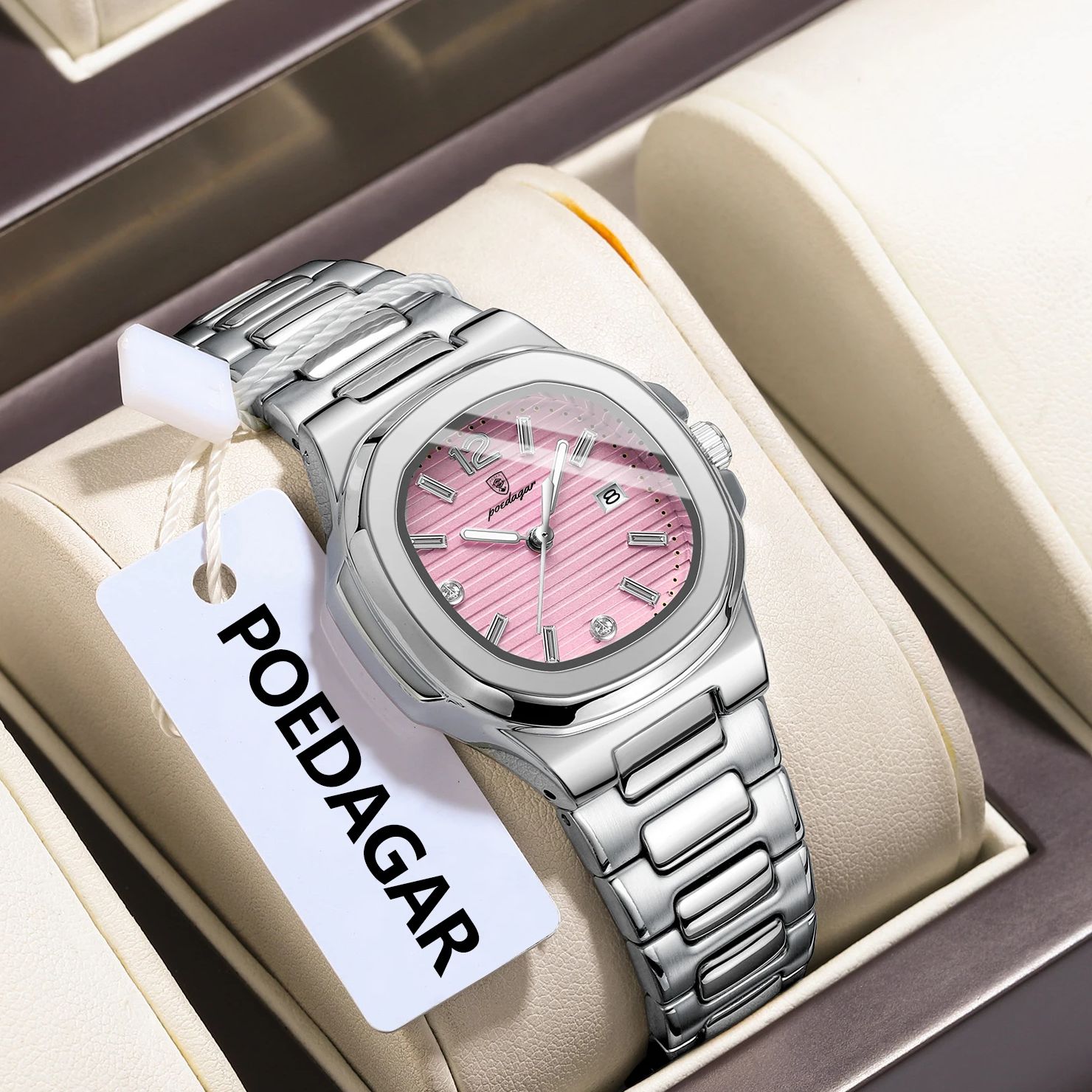 Jam Tangan Wanita POEDAGAR Squ - High Jewelry Watches ulasan dan harga