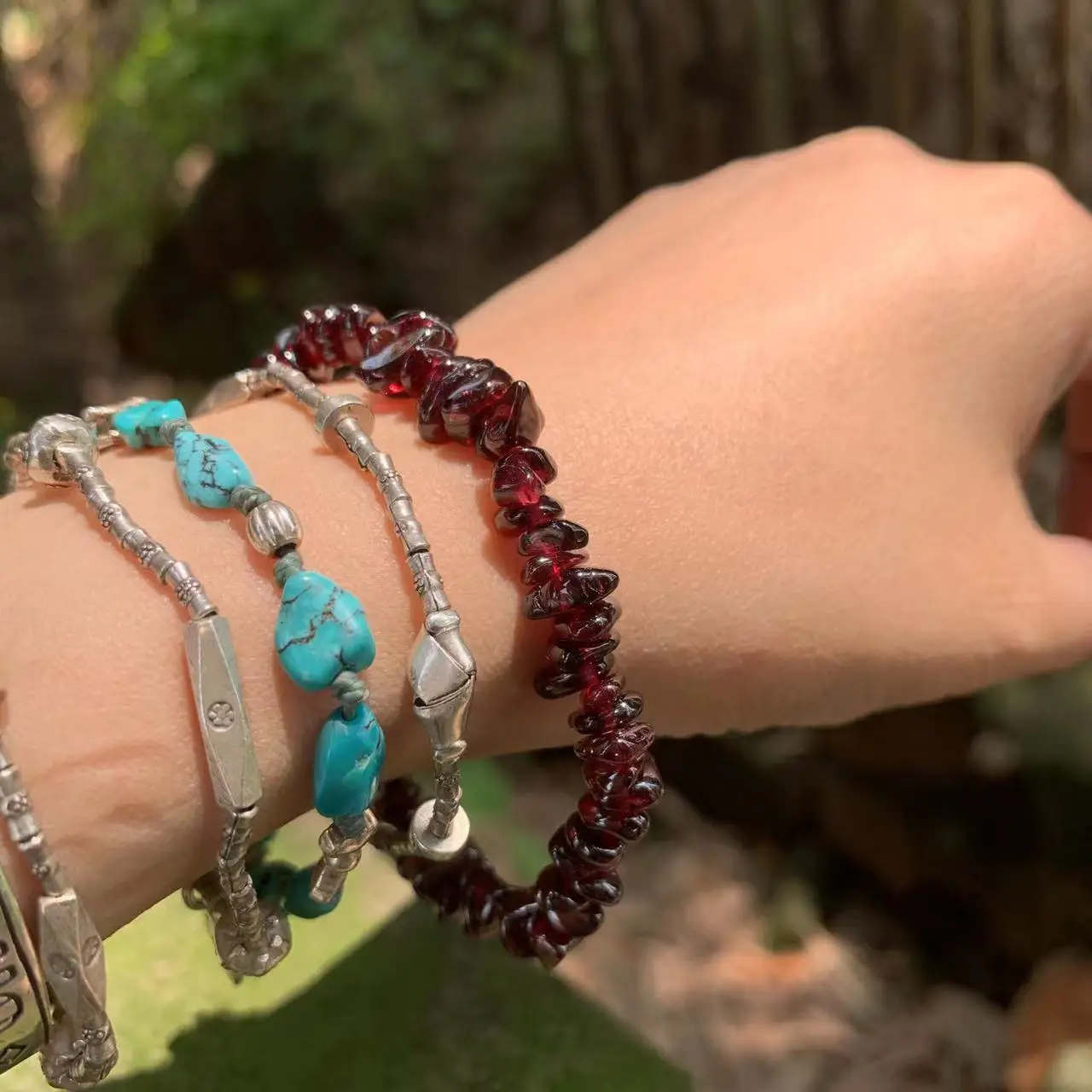 Gelang Garnet alami untuk wani - Gemstone Bracelet Healing ulasan dan harga