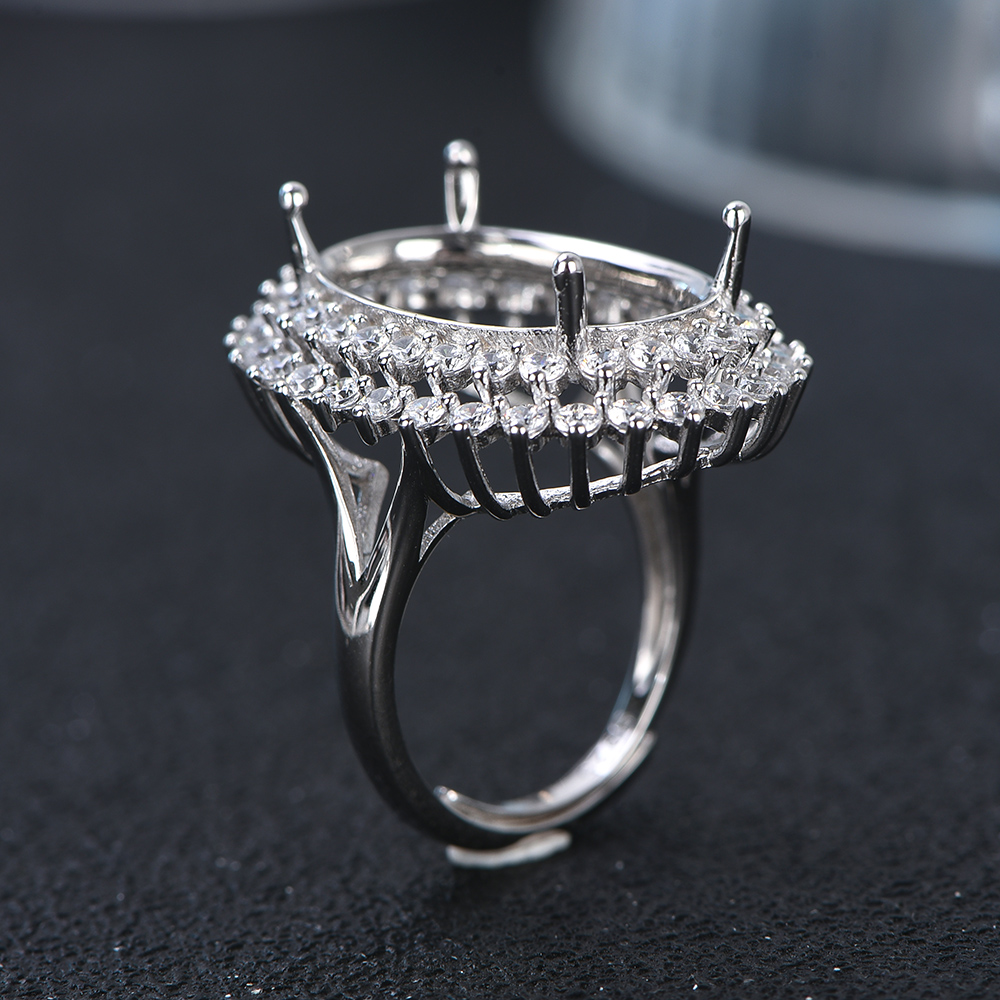 13X18Mm S925 Cincin Perak Murn - Sterling Silver Ring ulasan dan harga