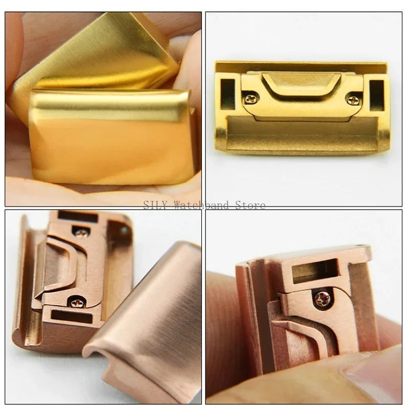 2 buah konektor pita logam cep - Watch Strap Replacement ulasan dan harga