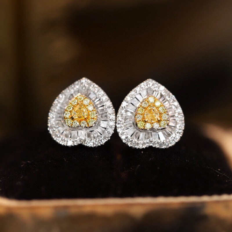Aazuo Anting Kancing Bentuk Ha - Diamond Stud Earrings ulasan dan harga