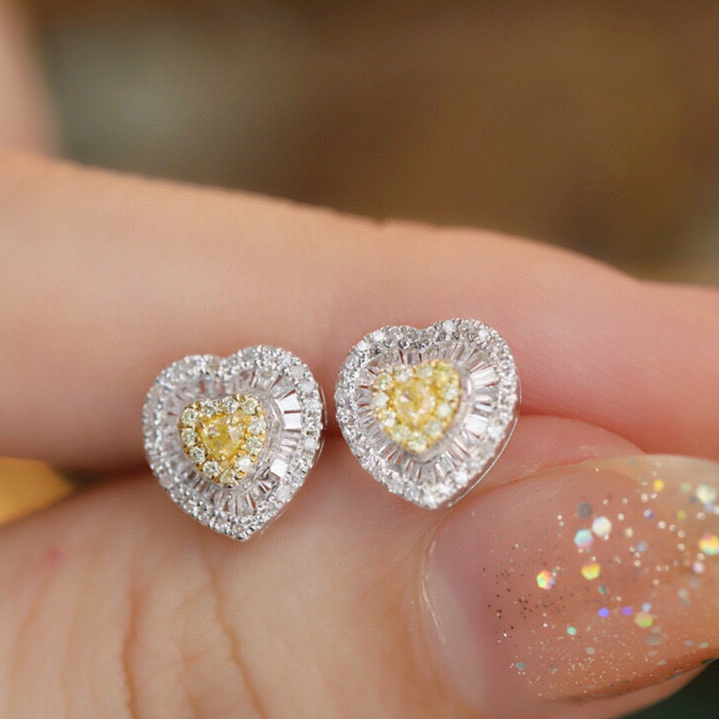 Aazuo Anting Kancing Bentuk Ha - Diamond Stud Earrings ulasan dan harga