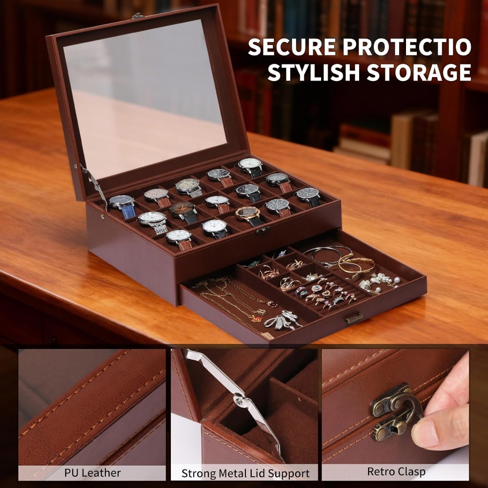 Kotak Jam Tangan 2 Lapis denga - Jewelry Box That Holds Watches ulasan dan harga
