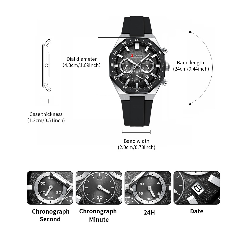 CURREN Jam Tangan Olahraga Pri - Jewelry Watch ulasan dan harga