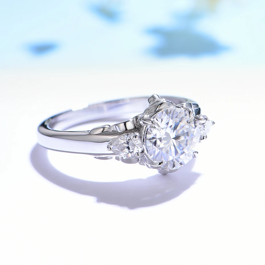 Cincin Moissanite Lion Solitai - Sterling Silver Ring ulasan dan harga