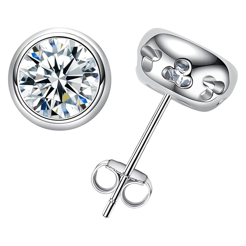 Anting Kancing Berlian Moissan - Diamond Stud Earrings ulasan dan harga