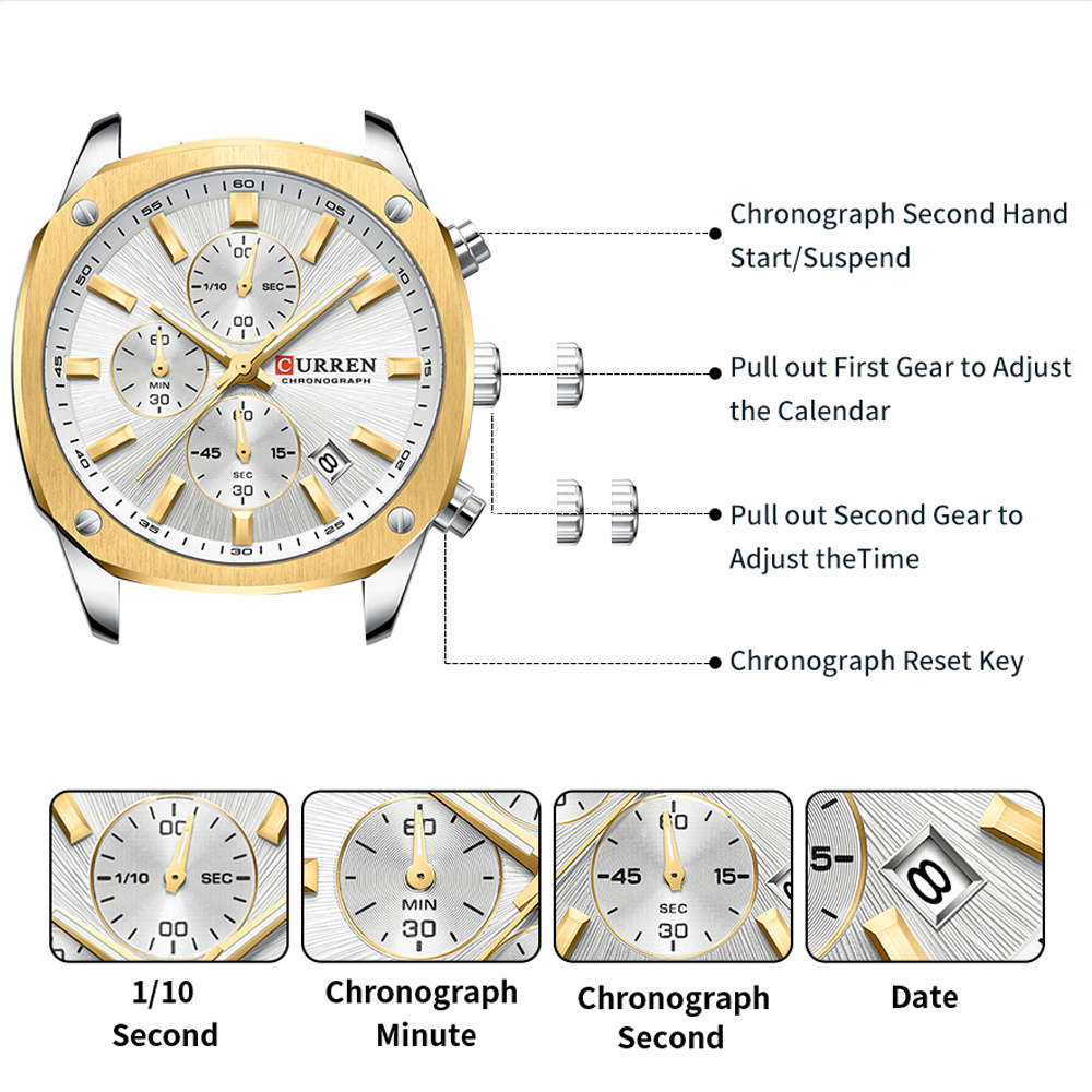 CURREN Jam Tangan Olahraga Pri - Jewelry Watch ulasan dan harga