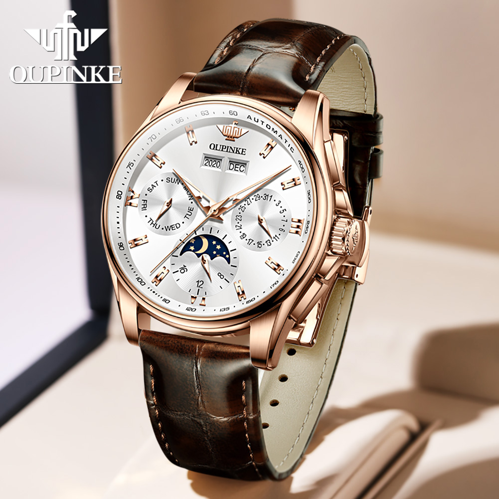 OUPINKE Jam Tangan Pria Jam Ta - Mens Mechanical Watch ulasan dan harga