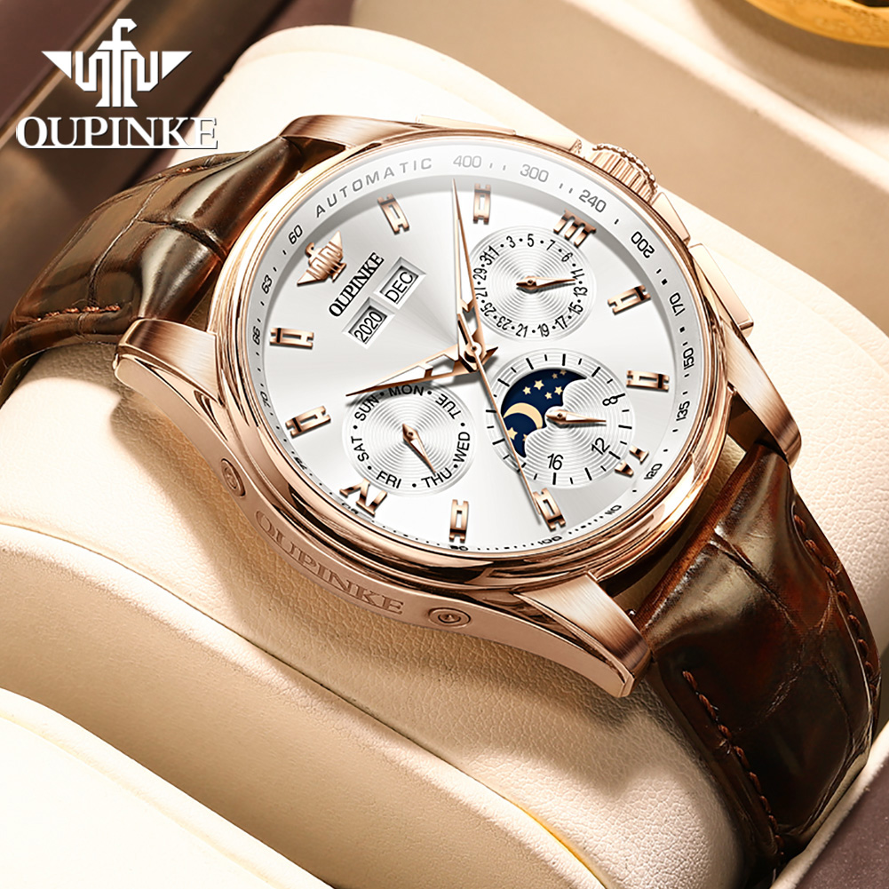 OUPINKE Jam Tangan Pria Jam Ta - Mens Mechanical Watch ulasan dan harga