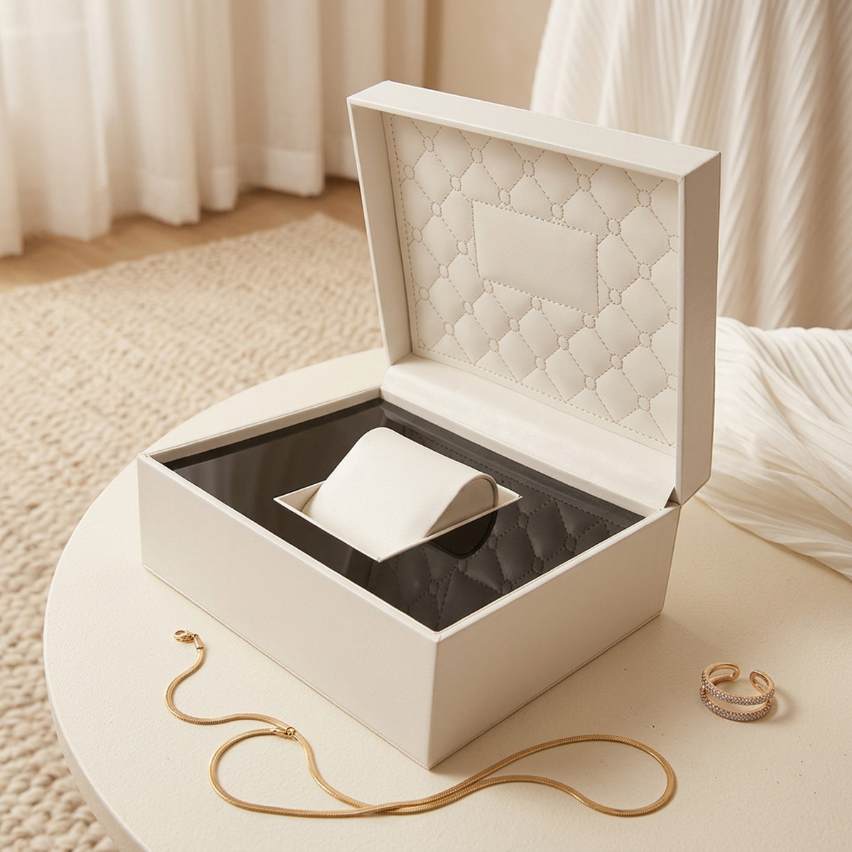 Kotak Jam Tangan Kulit PU Poto - Jewelry And Watches Exhibition ulasan dan harga