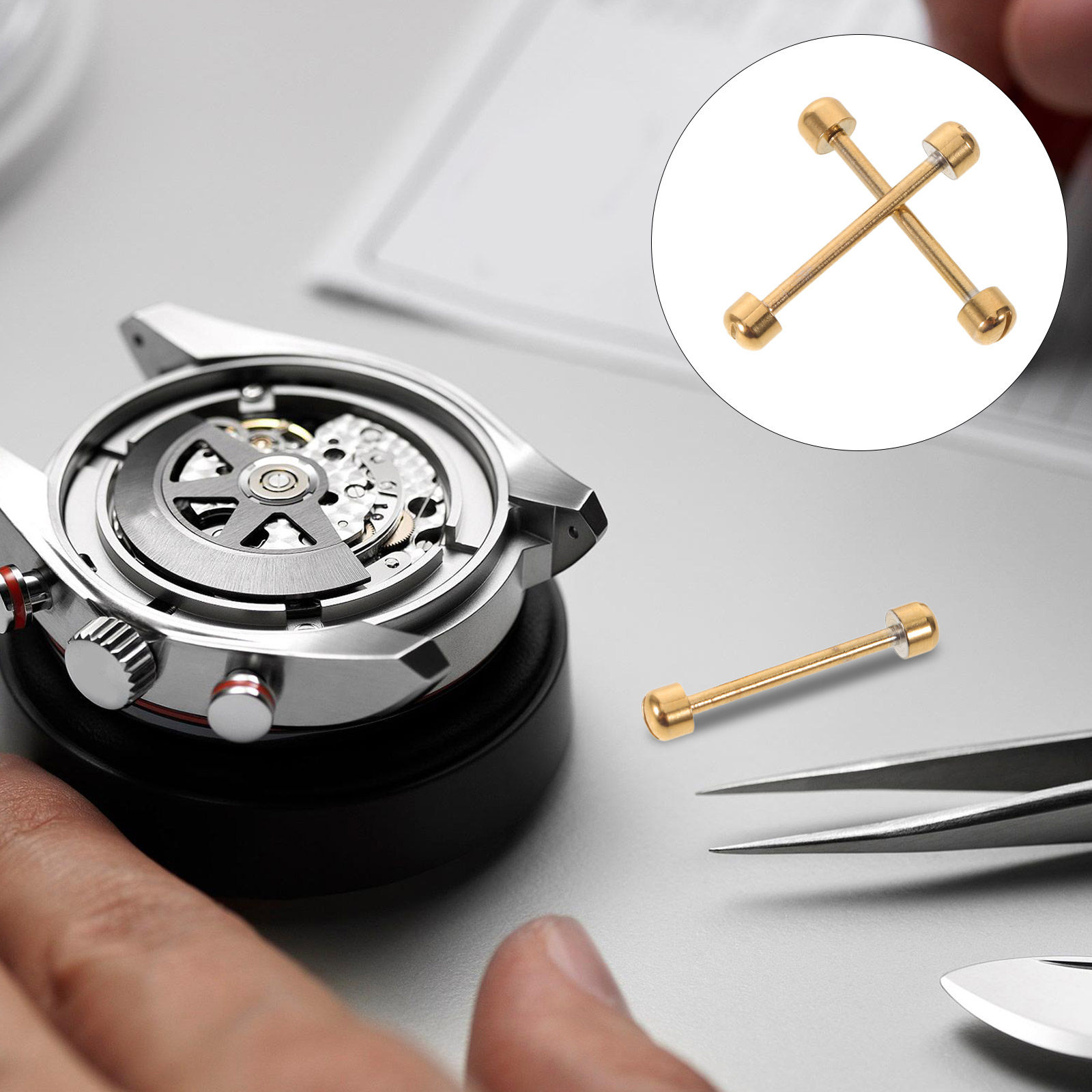 2 Buah Pin Sekrup Tali Jam Tan - Watch Strap Replacement ulasan dan harga