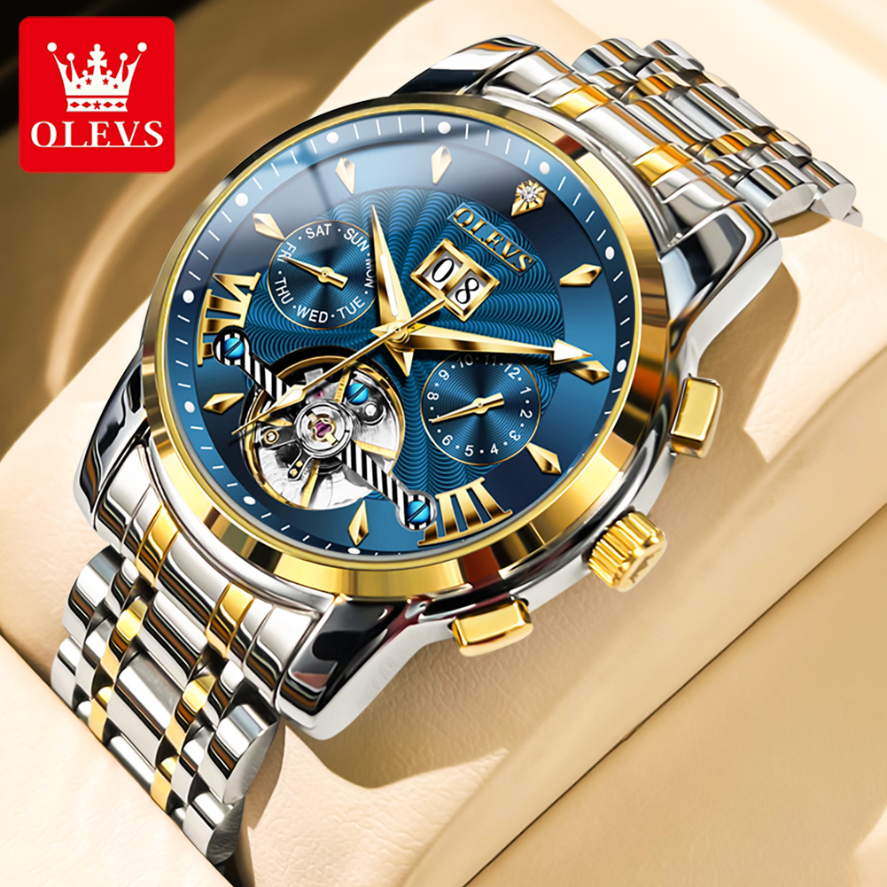OLEVS Jam Tangan Pria Mewah Fa - Mens Mechanical Watch ulasan dan harga