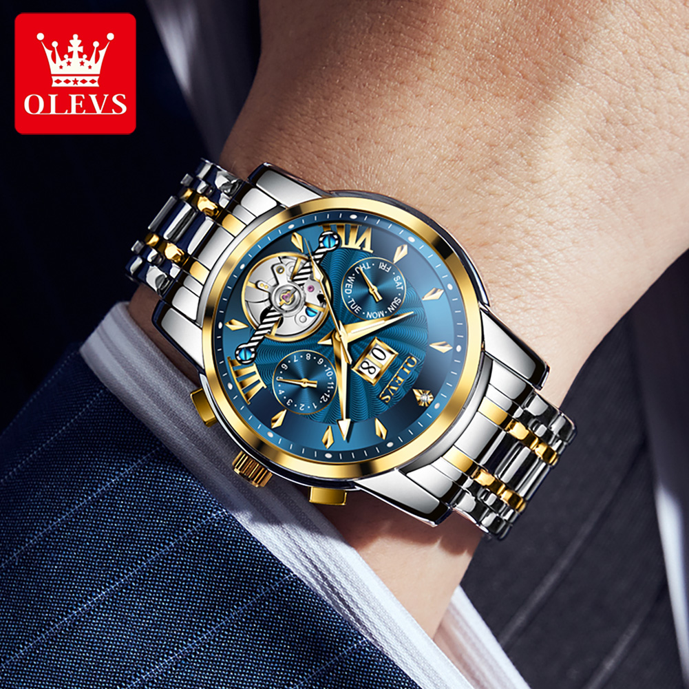 OLEVS Jam Tangan Pria Mewah Fa - Mens Mechanical Watch ulasan dan harga