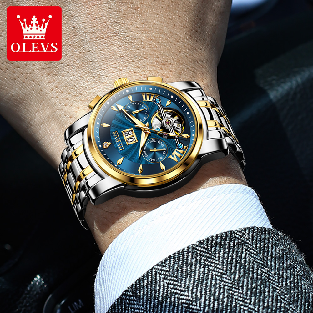 OLEVS Jam Tangan Pria Mewah Fa - Mens Mechanical Watch ulasan dan harga