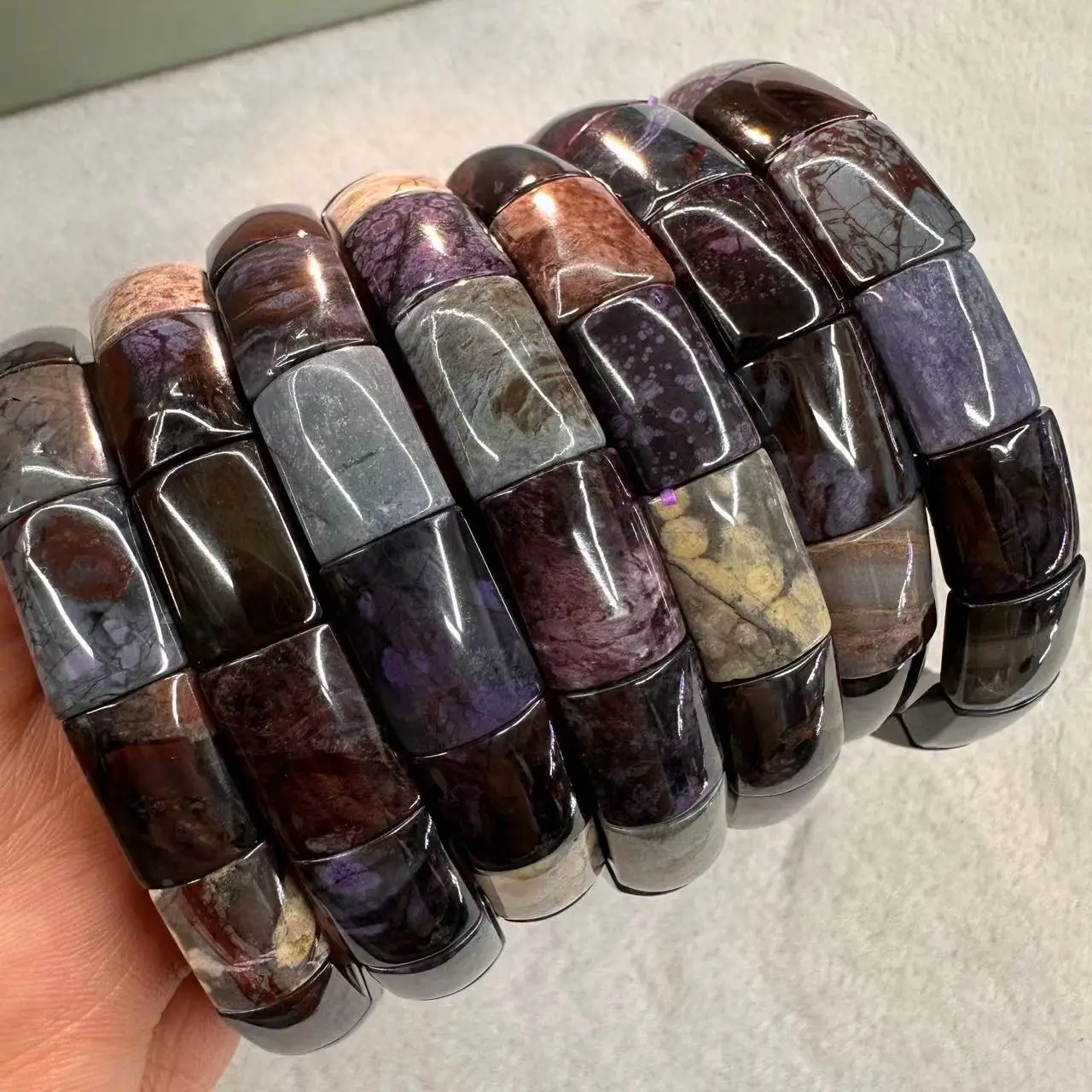 AAA Gelang Sugilite Alami 10*1 - Gemstone Bracelet Healing ulasan dan harga