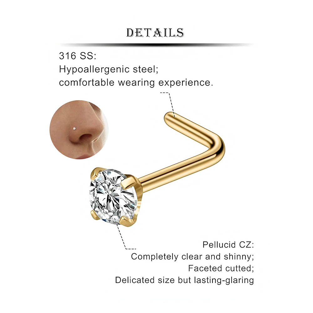 12-Piece Full Set 316L Hypoall - Diamond Stud Earrings ulasan dan harga