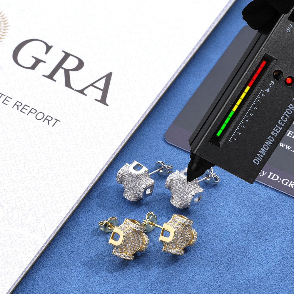 ESKEEM perhiasan halus 12mm es - Diamond Stud Earrings ulasan dan harga